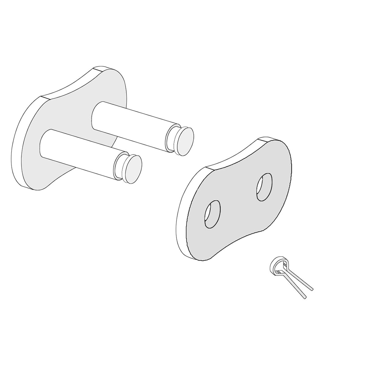 uxcell 2Pcs #100H/ DIN/ISO 20AH Chain Master Connector Link Roller, 1-1/4" Pitch Carbon Steel, Standard Connecting Split Links