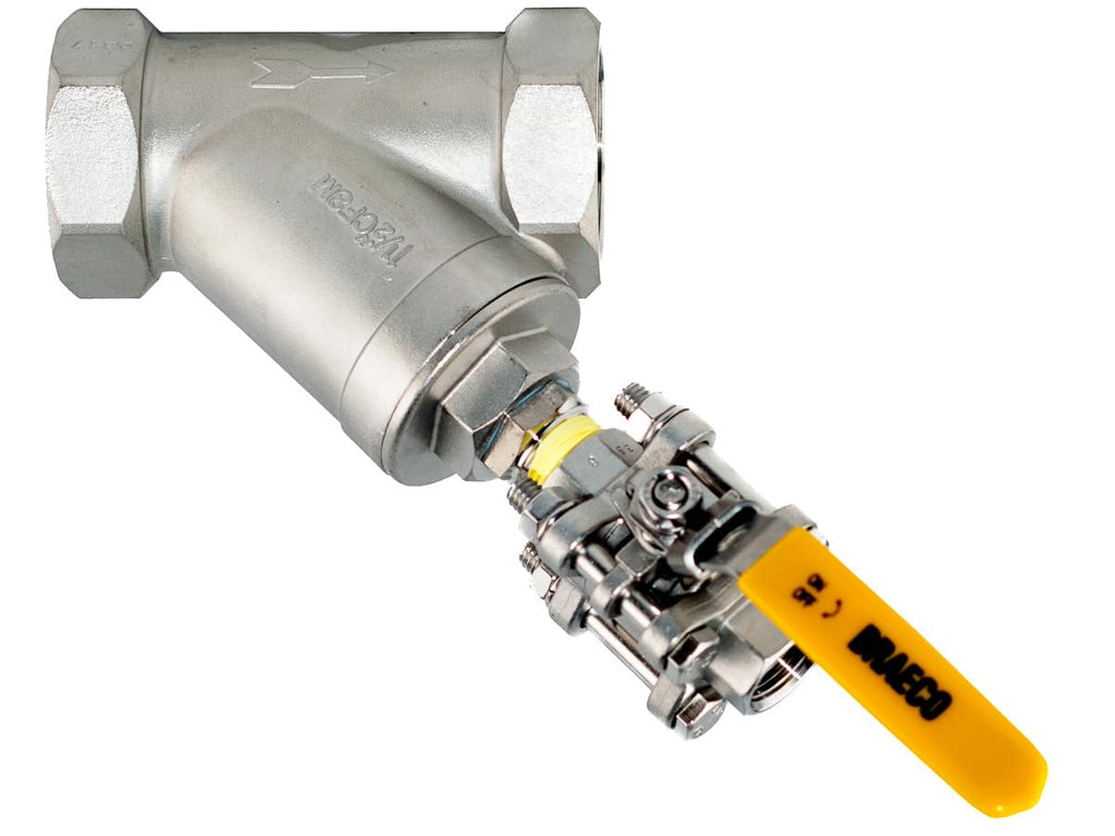 1" Y Strainer Stainless Steel 316 800 PSI WOG 20 Mesh