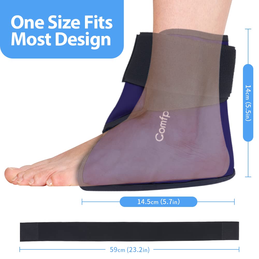 Ankle Ice Pack Wrap Heel Ice Pack for Pain Relief, Hot Cold Therapy Cold Pack for Plantar Fasciitis, Achilles