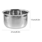 Hemoton Rice Cooker Inner Pot Replacement 3L Silver