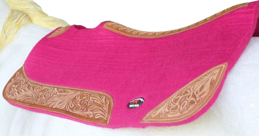 Horse Saddle PAD Western Contoured Wool Felt Moisture Wicking Saddle Pad 39177