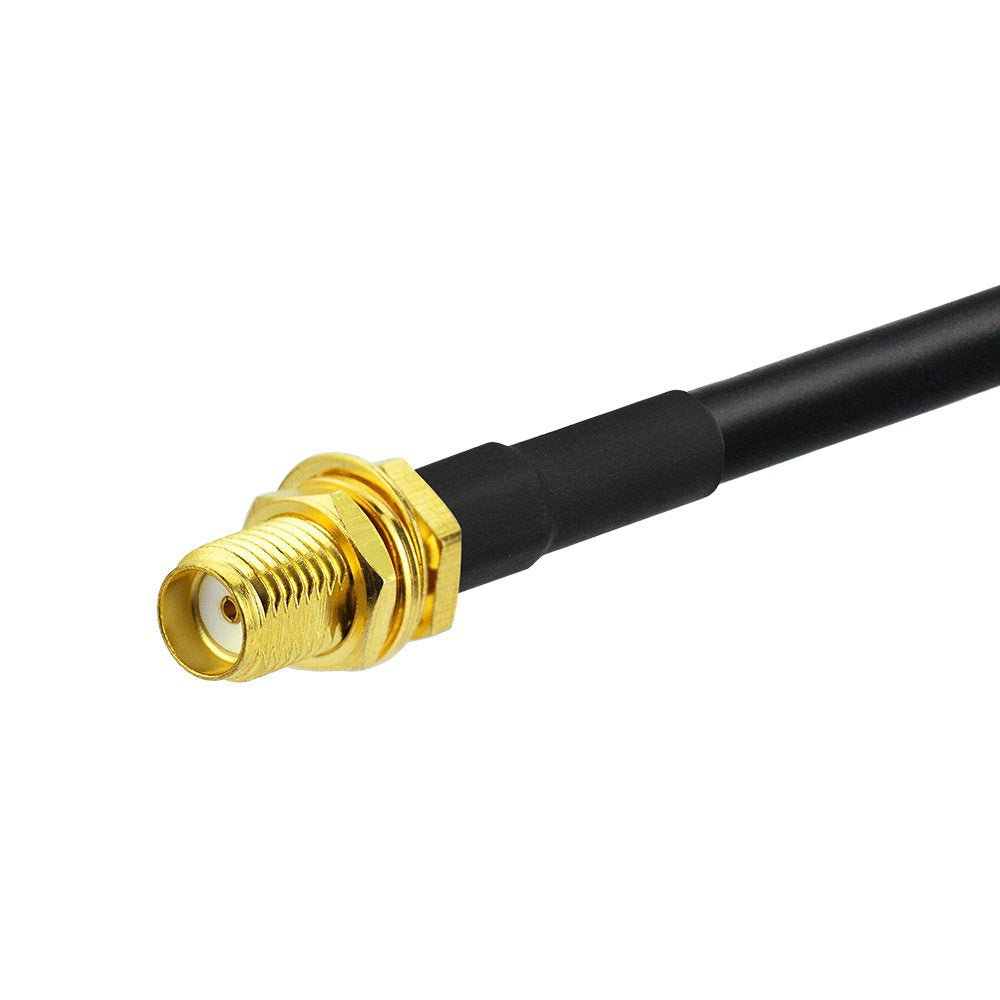 Ham Radio Antenna Extension Relocation Cable SMA Male Right Angle to Female RG58 Coaxial Cable 1m 3 feet (2-Pack) for
