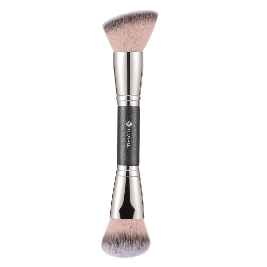 Dual-Ended Brush, Flat Angled Foundation Domed Bronzer Blush Brush
