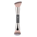 Dual-Ended Brush, Flat Angled Foundation Domed Bronzer Blush Brush