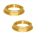 Joywayus 2 Pack Brass 1" Female Thread Hex Flange Lock Nut Pipe Fittings