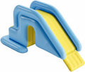 Inflatable Wide-Slide Design Kids Slide with Guardrail Easy to Clean Activity Toy for Indoor, Light Blue