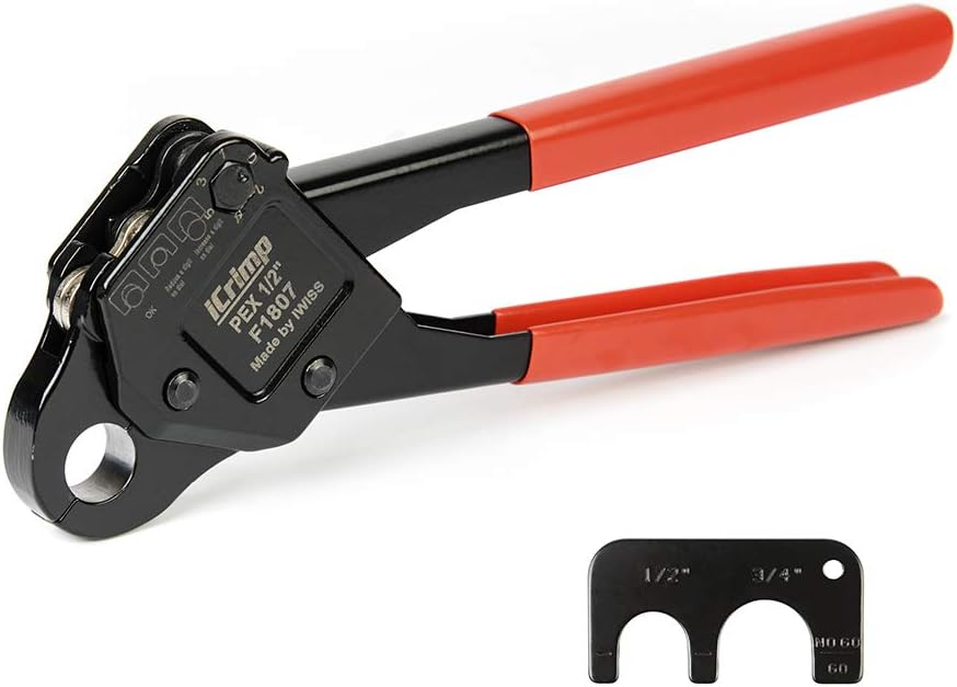 iCrimp Angle Head F1807 PEX Pipe Crimping Tool for 1/2-inch Copper Rings
