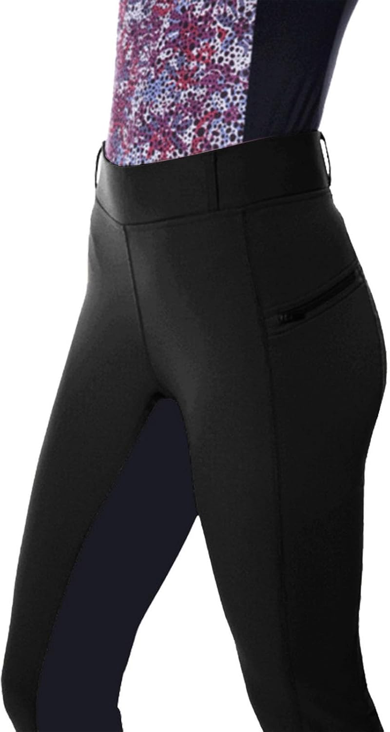 Womens Full Seat Riding Breeches Stretch High Waisted Equestrian Pants