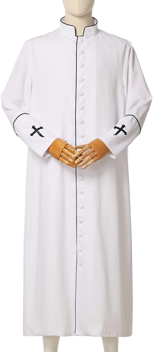 Men's Clergy Cassock Church Minister Robe Vestment for Pastor
