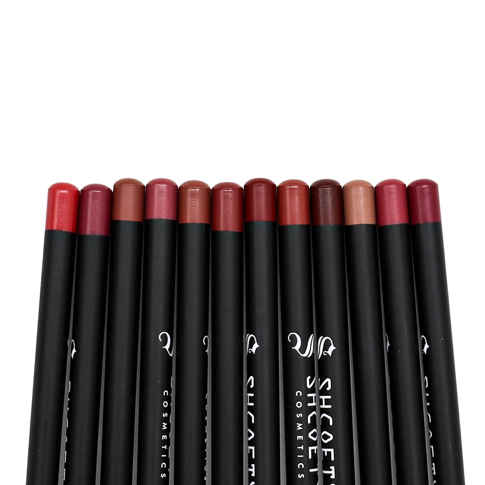 12 Colors Matte Lip Liner Set Long Lasting Waterproof Lip Liner Pencil Matte Velvet Lipstick Set Natural Soft High