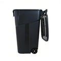 32 Gallon Trash Can, Black Large Capacity Garbage Bin with Lid and Wheels, Outdoor Trash Can for Kitchen, Garden