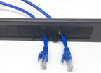 5 Pack 1U Brush Cable Manager Panel Horizontal Rack Mount