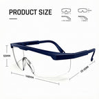 Anti-Fog Safety Glasses Adjustable Temple Eyewear(Blue)