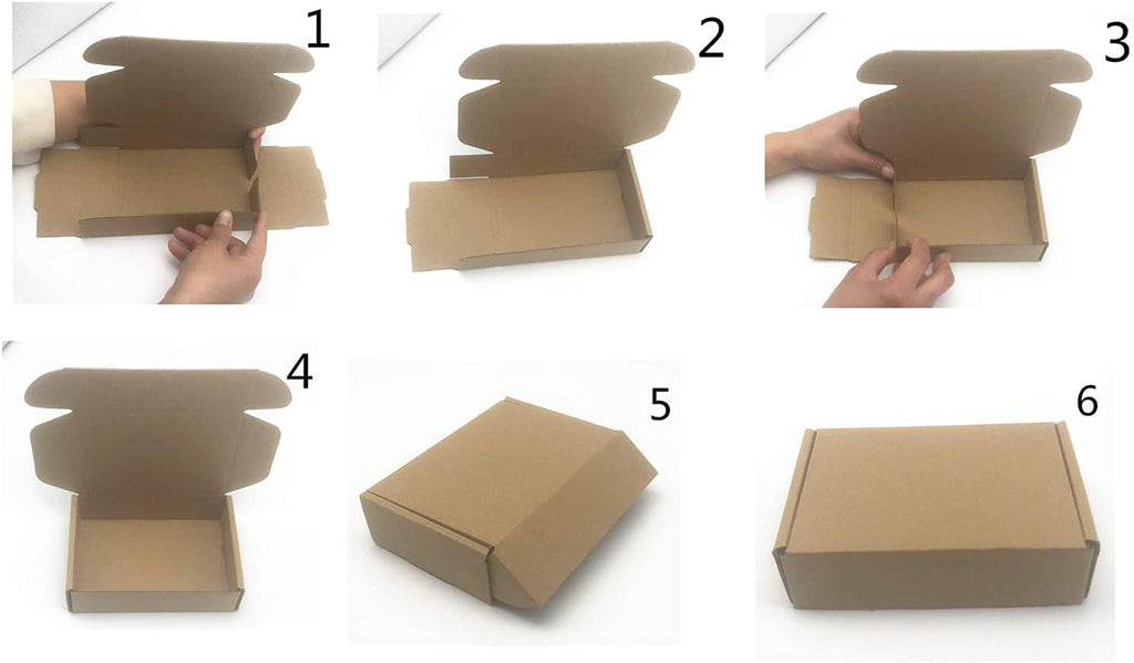 Black Cardboard Shipping Box 14.2x10x4.7" 10 Pack