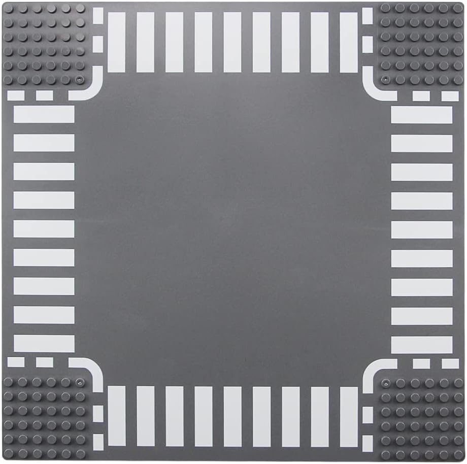 Classic Road Base Plates Street Building Kit Crossroad 2PCS