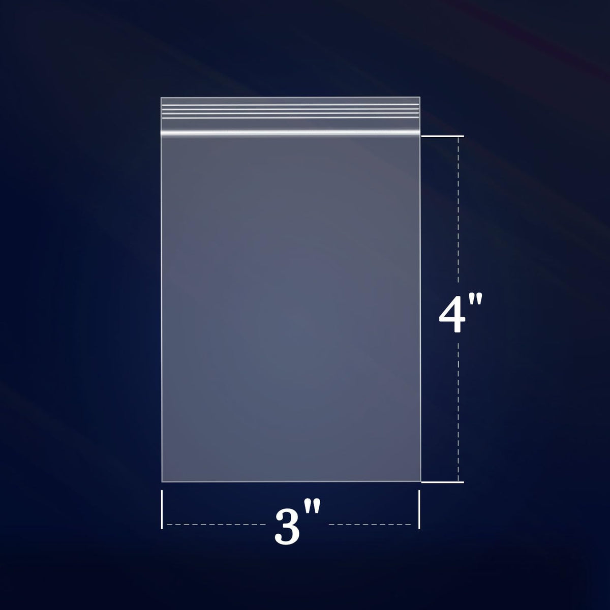 500 Count - 3" x 4" Small Clear Reclosable Plastic Zip Bags