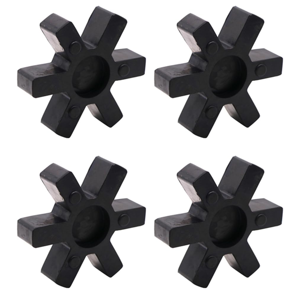 4 Pack Spider Flexible Rubber Insert, Spider Center Inserts, Fits for Lovejoy Martin L-Jaw Coupling, Black (L-100)