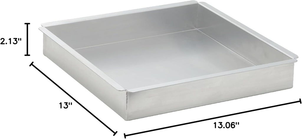 2-Inch Deep Aluminum Rectangular Cake Pan, 12-Inch by 12-Inch