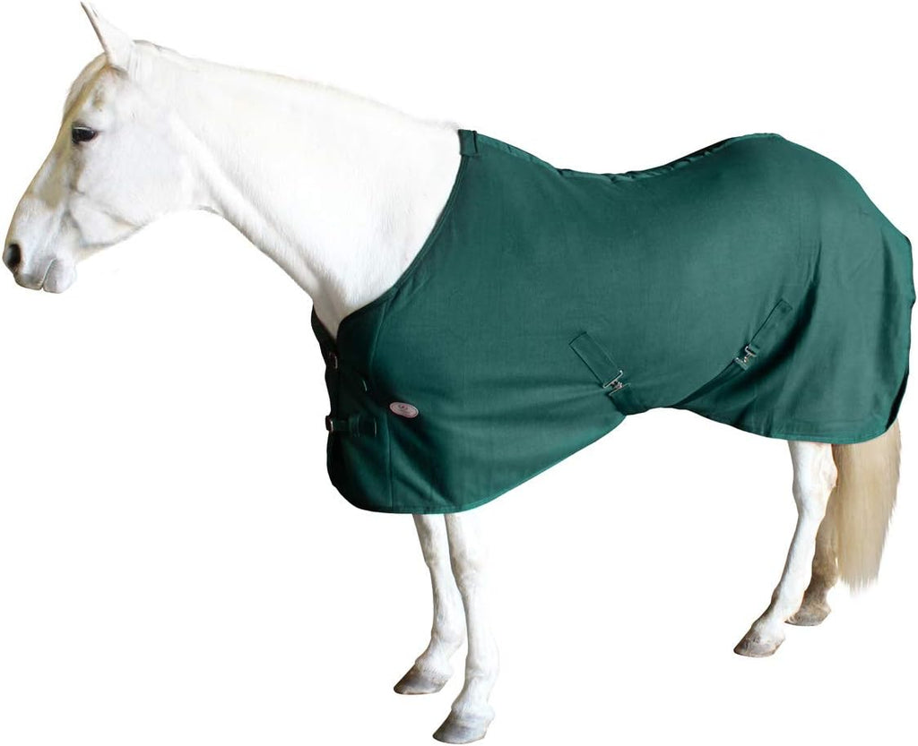 Classic Fleece Cooler All Season Horse Sheet & Blanket Liner | Stables & Outdoor Use (Hunter Green, 69")