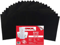 651 Black Adhesive Craft Vinyl for Cricut, Silhouette, Cameo, Craft Cutters, Printers, and Decals - 12" x 12" Sheets