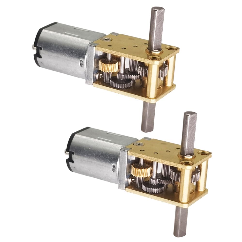 2Pcs DC 12V 68RPM Φ3x10mm Double Shaft GW1812 N20 Small DC Worm Drive Motor 3-12V 4-381RPM High Torque Gearbox (12-68)