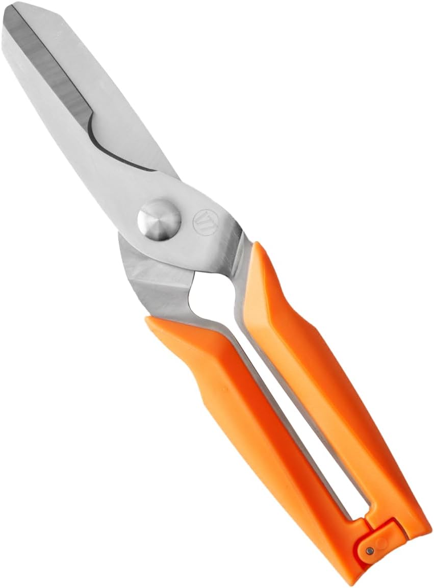 Milk Street Kitchen Shears, 3" German Steel Blade, Bone Notch, Spring-Loaded, Orange Handles