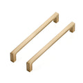 Champagne Bronze Kitchen Square Cabinet Handles 6-1/4 Inch 20 Pack
