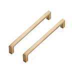 Champagne Bronze Kitchen Square Cabinet Handles 6-1/4 Inch 20 Pack