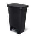 Kitchen Trash Can with Lid, Foot Pedal and Garbage Bag Rings, 13 Gal, Black