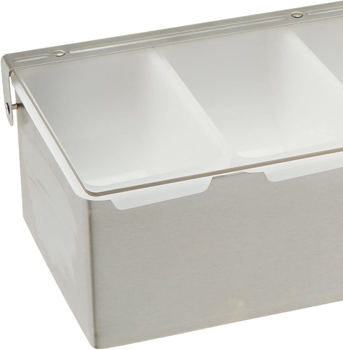 12" Stainless Steel 4-Compartment Condiment Holder