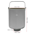 Sunicon Bread Maker Pan Replacement, Aluminum Alloy Household Baking Bucket with Kneading Paddle Bread Machine Plate Bread Baking Pan for Bread Machine Parts
