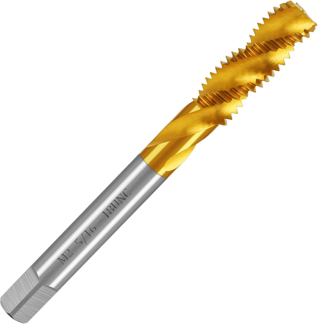 5/16"-18 UNC Spiral Flute Thread Tap,Thread Milling Tap for Metal