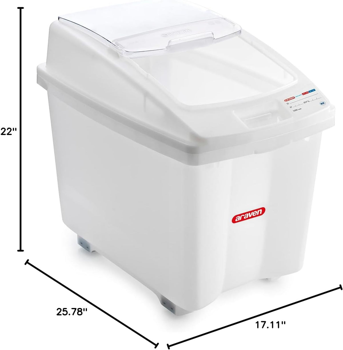 Ingredient Bin, Storage Container for Large Quantity Ingredients, Use in Commercial or Home Kitchen, 21 Gallons, 2