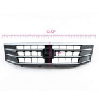 Chrome Front Bumper Upper Grille Mesh Grill Assembly Compatible With Crosstour 2010 2011 2012 ABS Plastic Silver