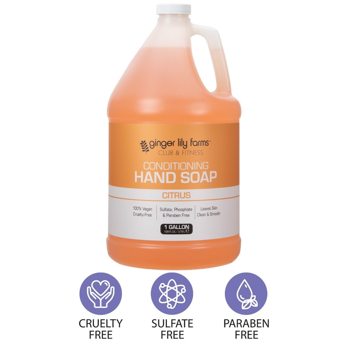 Club & Fitness Hand Soap, 128oz, Citrus