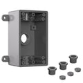 Single-Gang Weatherproof Electrical Outdoor Box, Suitable 1/2-Inch or 3/4-Inch Electrical Conduit Switch/Outlet Box