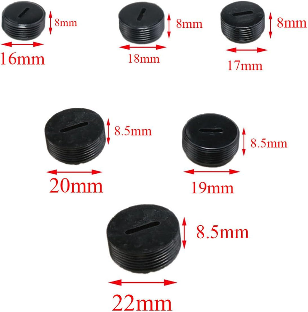 24 Piece Carbon Brush Holder Caps, 6 Sizes for Power Tools