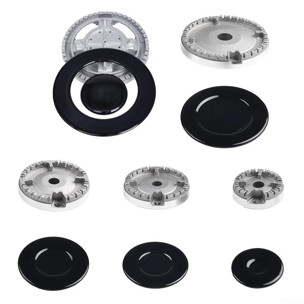 Cooker Hat Set Gas Range Flame Diffusers And Cooker Hat Set for Most Gas Stove Burners(B)