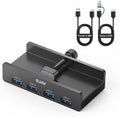 Clamp USB Hub 4-Port USB-A Hub 4.92ft Cable for iMac & PC