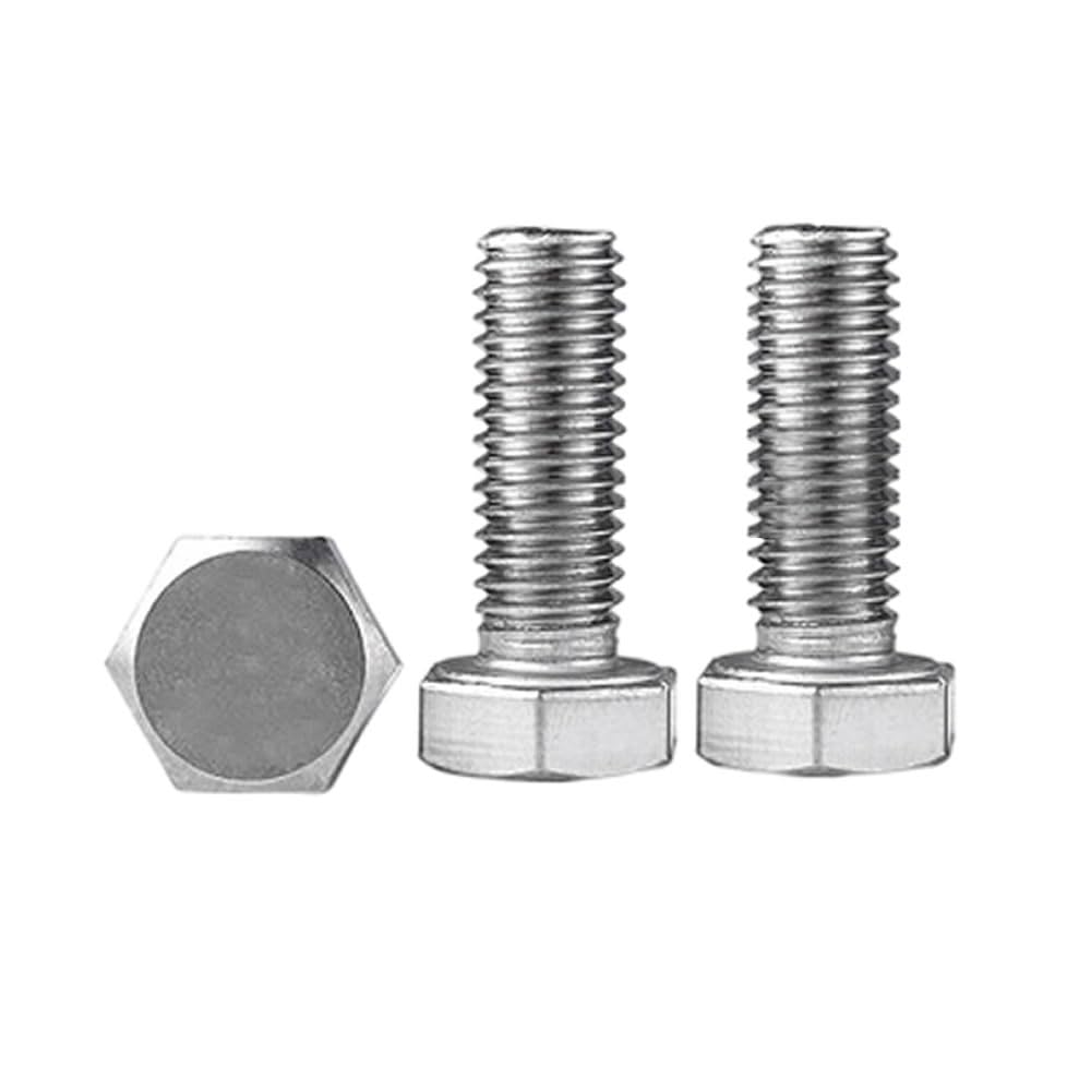 Junter 4pcs M10-1.25 x 20mm Fine Thread Metric A2-70 Hexagon Head Screws