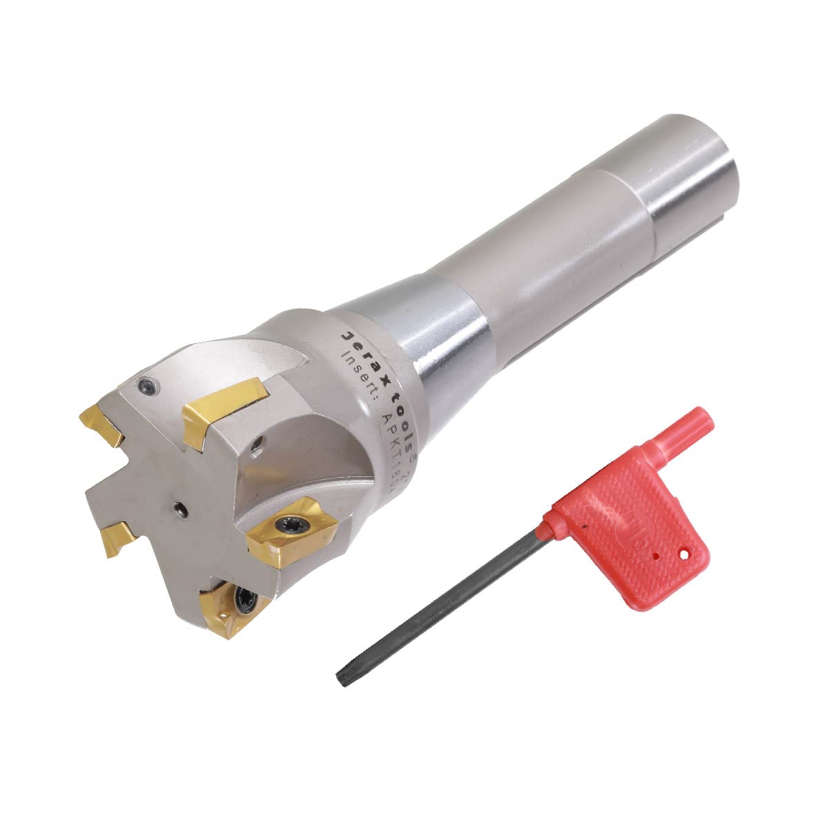Jerax tools R8 Indexable 2" End Mill, Carbide Insert 90° Milling Cutter