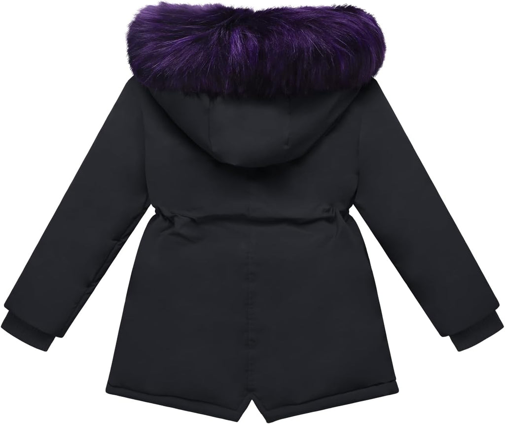 Girls Winter Coats Heavyweight Padded Puffer Jacket Parka Clothing | Water-resistant polyester shell, plush