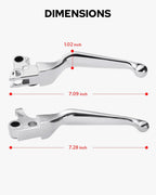 Amazicha Motorcycle Brake Clutch Lever Compatible with Harley '96-'03 XL, '96-'17 Dyna (Except '16-'17 FXDLS), '96-14 Softail and '96-'07 Touring Models (Chrome)