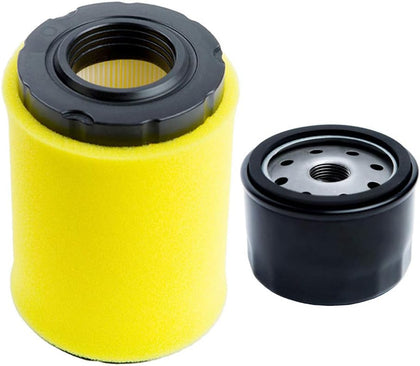 796031 Air Filter with 696854 Oil Filter, Compatible with Husqvarna YTH22V46, John Deere D100 D110 D125 D130, 591334