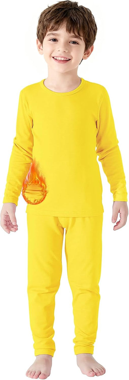 Toddler Thermal Underwear Set for Kids Long Johns for Boys Girls 2-6T | Soft Fleece Lined Winter Base Layer Long