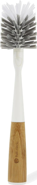 Upstanding Bottle Brush, Deep Cleans Water Bottles, White