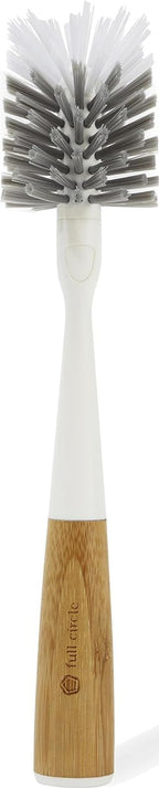 Upstanding Bottle Brush, Deep Cleans Water Bottles, White