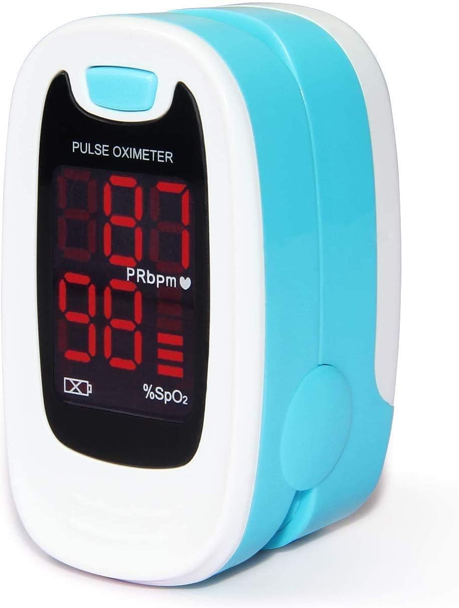 LED CMS50M Pulse Oximeter,SpO2 and PR Value Waveform Blood Oxygen, Neck/Wrist Cord