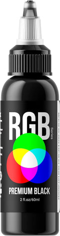 Black Tattoo Ink 2 oz (60ml) USA Premium Black Tattoo Supplies RGB TI205-60-003