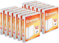 1 Inch 3 Ring Binders, White, 12 Pack, Round Ring Binder, Holds 225 Sheets, PVC Free, Customizable Covers, 2 Pocket
